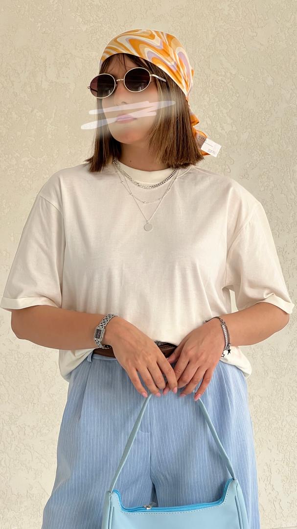 تیشرت رنگی شیری