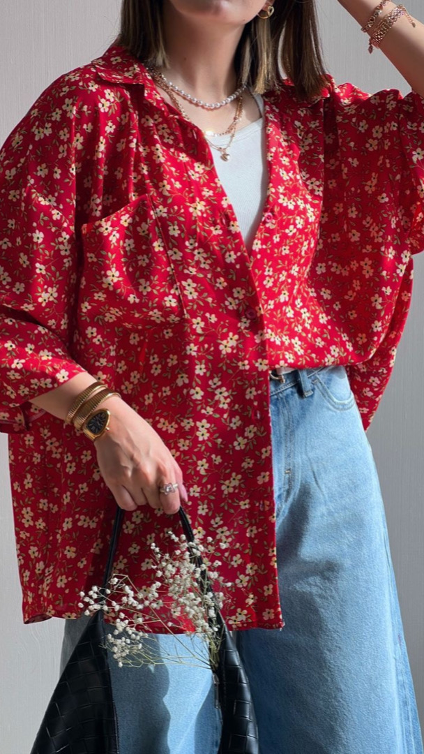 شومیز گل مرجان