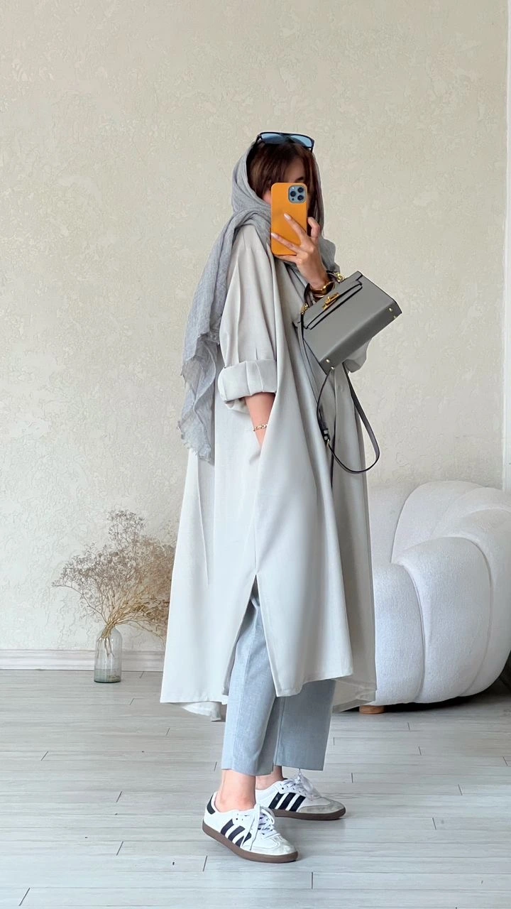 مانتو دانشجویی طوسی