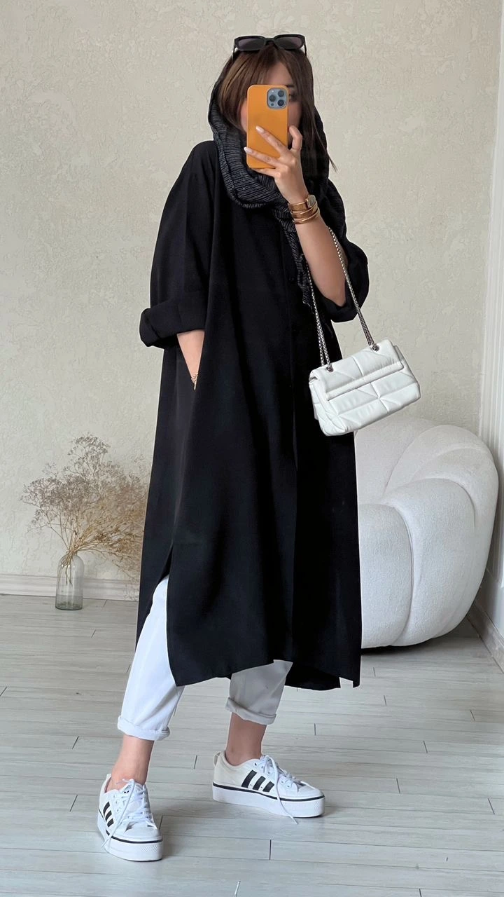 مانتو دانشجویی مشکی