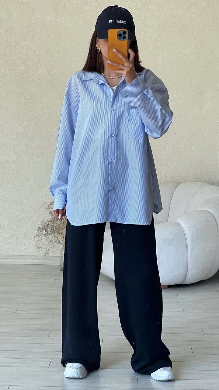 شومیز راه راه تترون