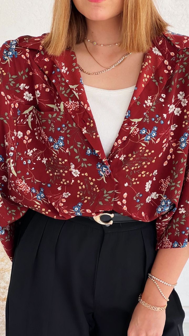 شومیز گل قالی