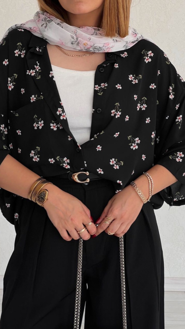 شومیز گل یاسی