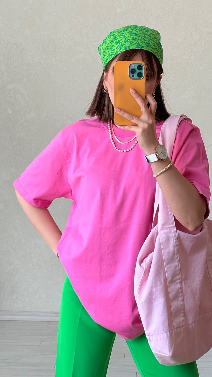 تیشرت مدادرنگی صورتی