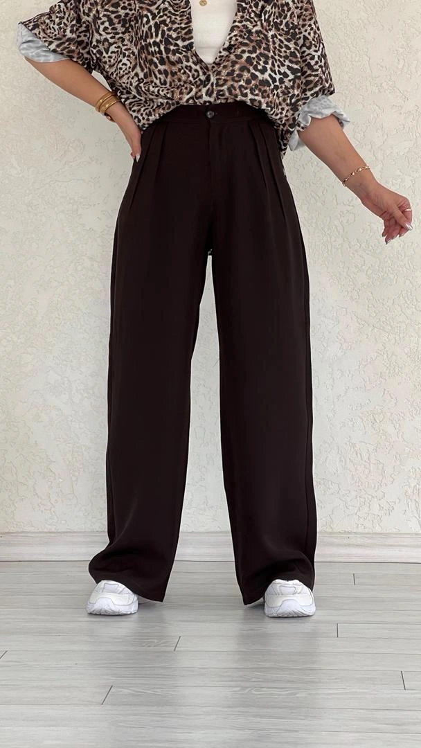 شلوار پیله ای قهوه ای