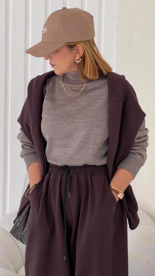 یقه اسکی ساده نسکافه ای